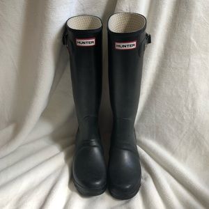 HUNTER Tall Black Matte Rain-boots